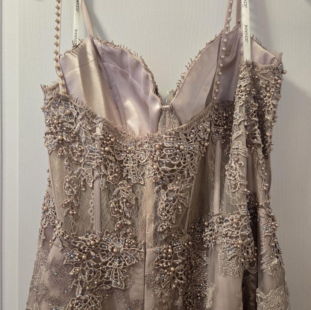 Jovani Mauve Spaghetti Strap - Picture 7 of 12